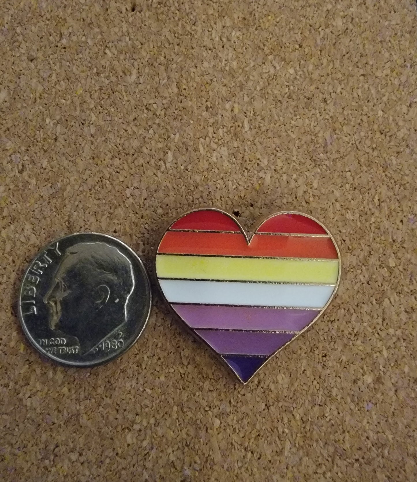 LGBTQ Heart Pin
