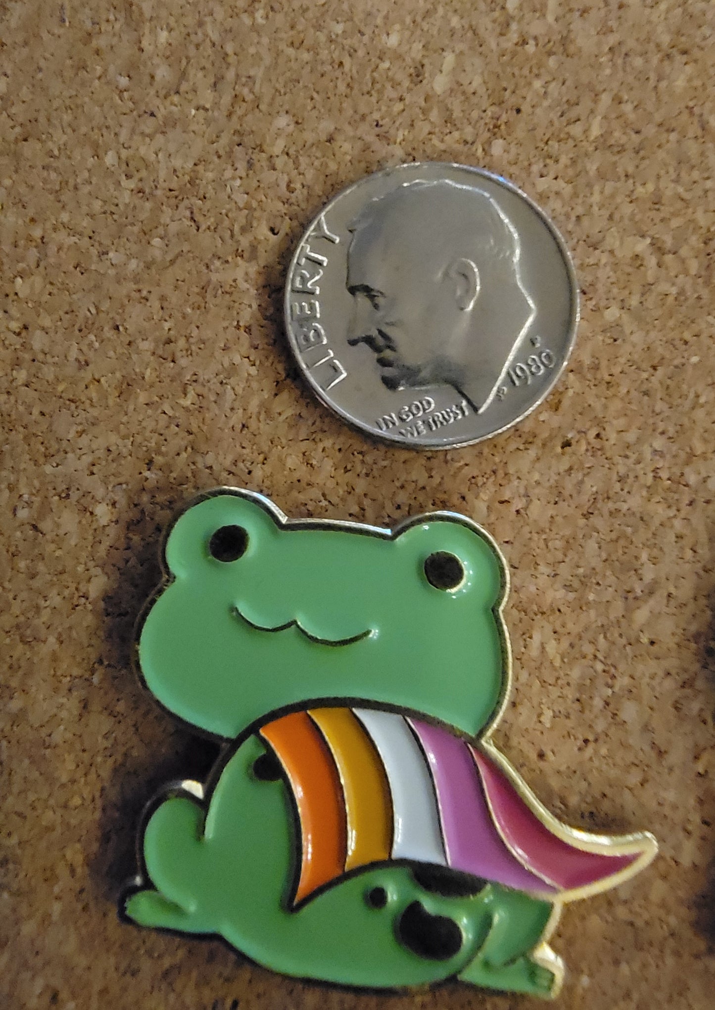 Froggy Flag Pin