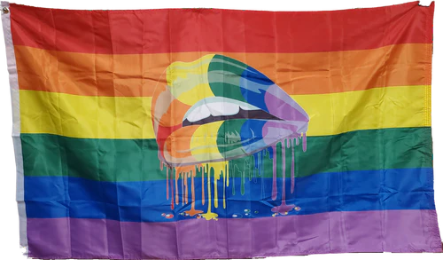 Rainbow Lip 3x5 Flag