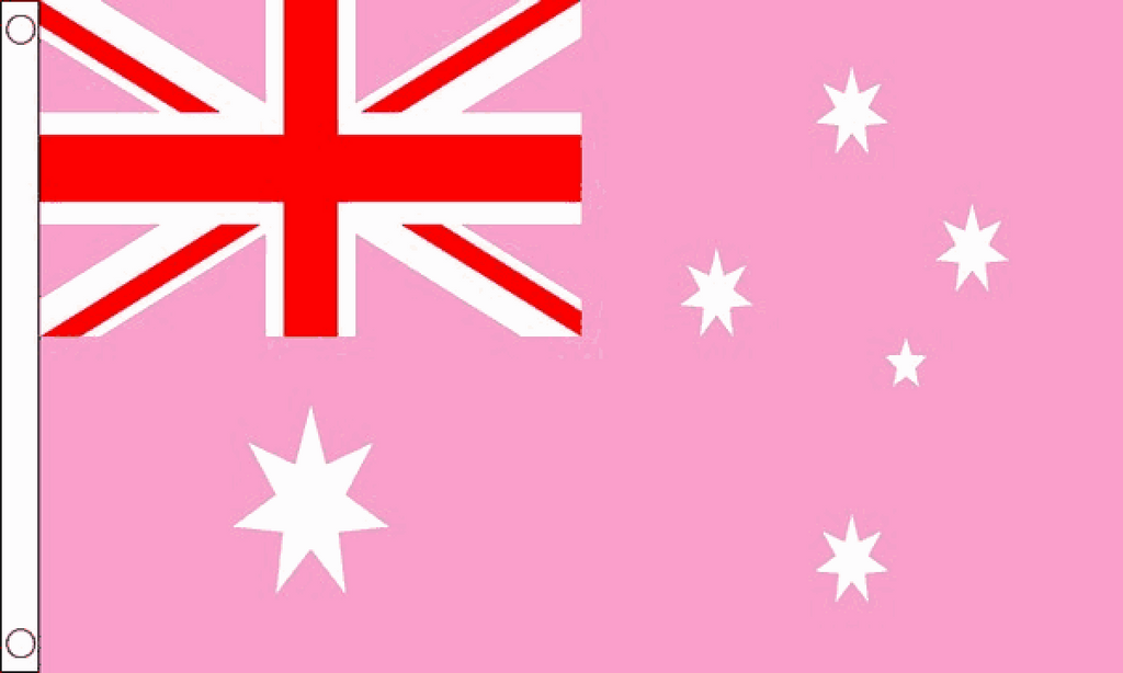Austrailia Pink Flag 3x5