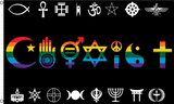 Coexist Rainbow Flag 3x5