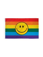 Happy Face Rainbow 3x5 Flag