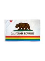 California Rainbow Flag 3x5