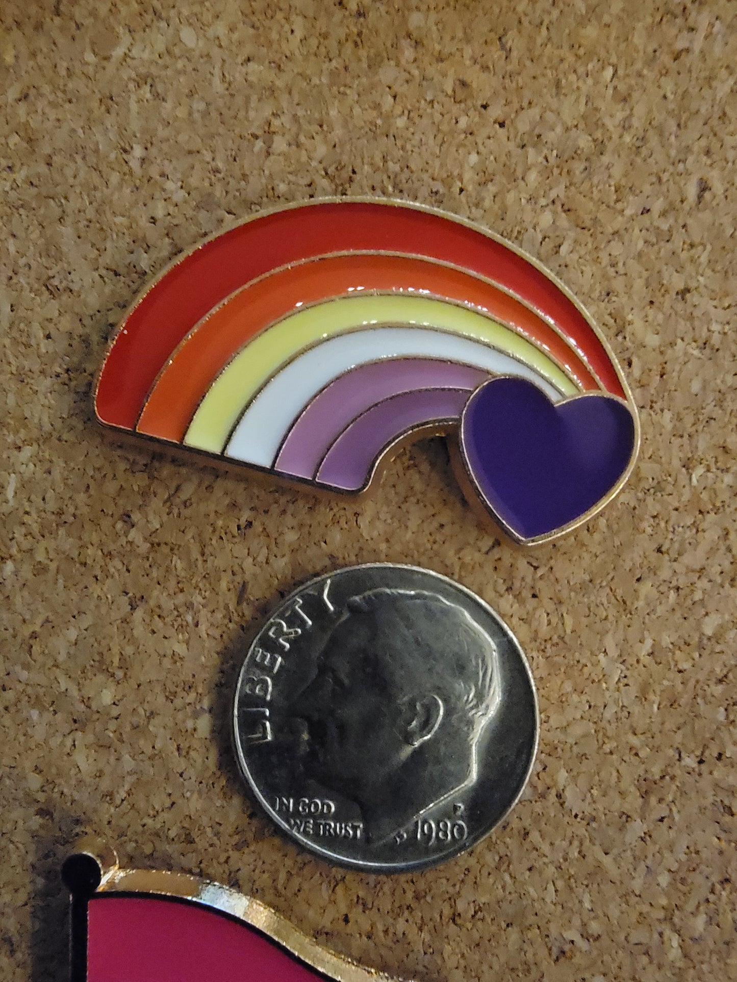 Rainbow Heart Pin
