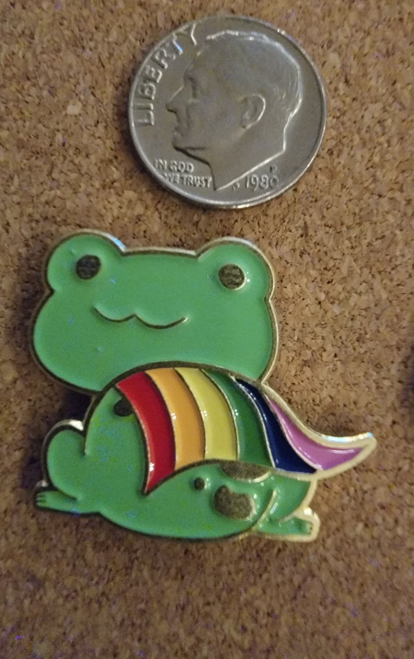 Froggy Flag Pin