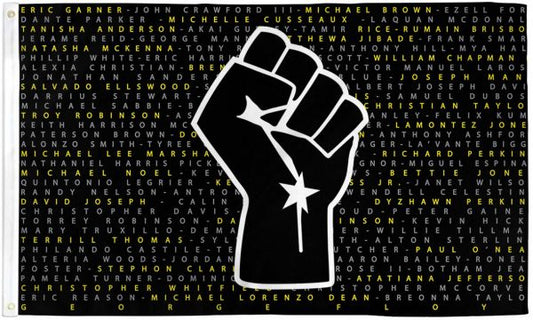 Black Lives (Names) 3x5 Flag