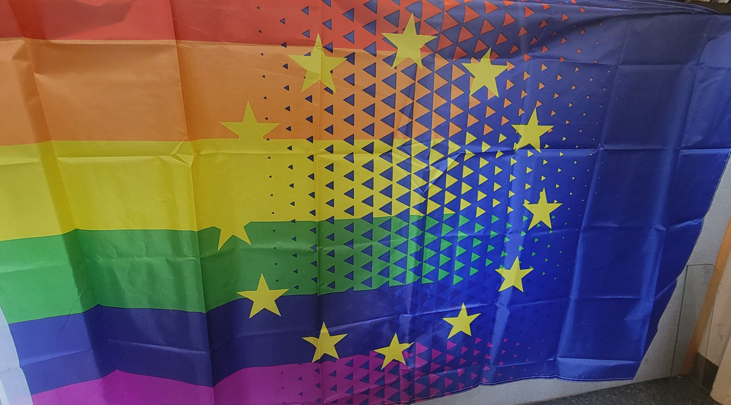 Euro Blue Rainbow 3x5 Flag