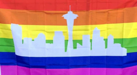 Rainbow Seattle 3x5 Flag