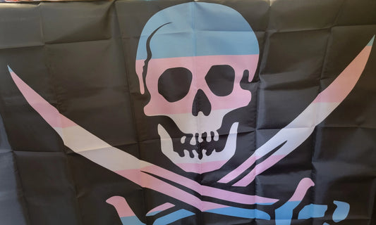 Trans Pirate 3x5 Flag