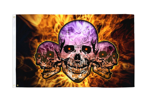 Deadly Trio 3x5 Flag