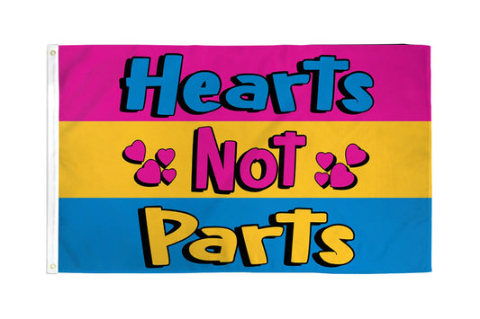Pan Hearts Not Parts 3x5 Flag